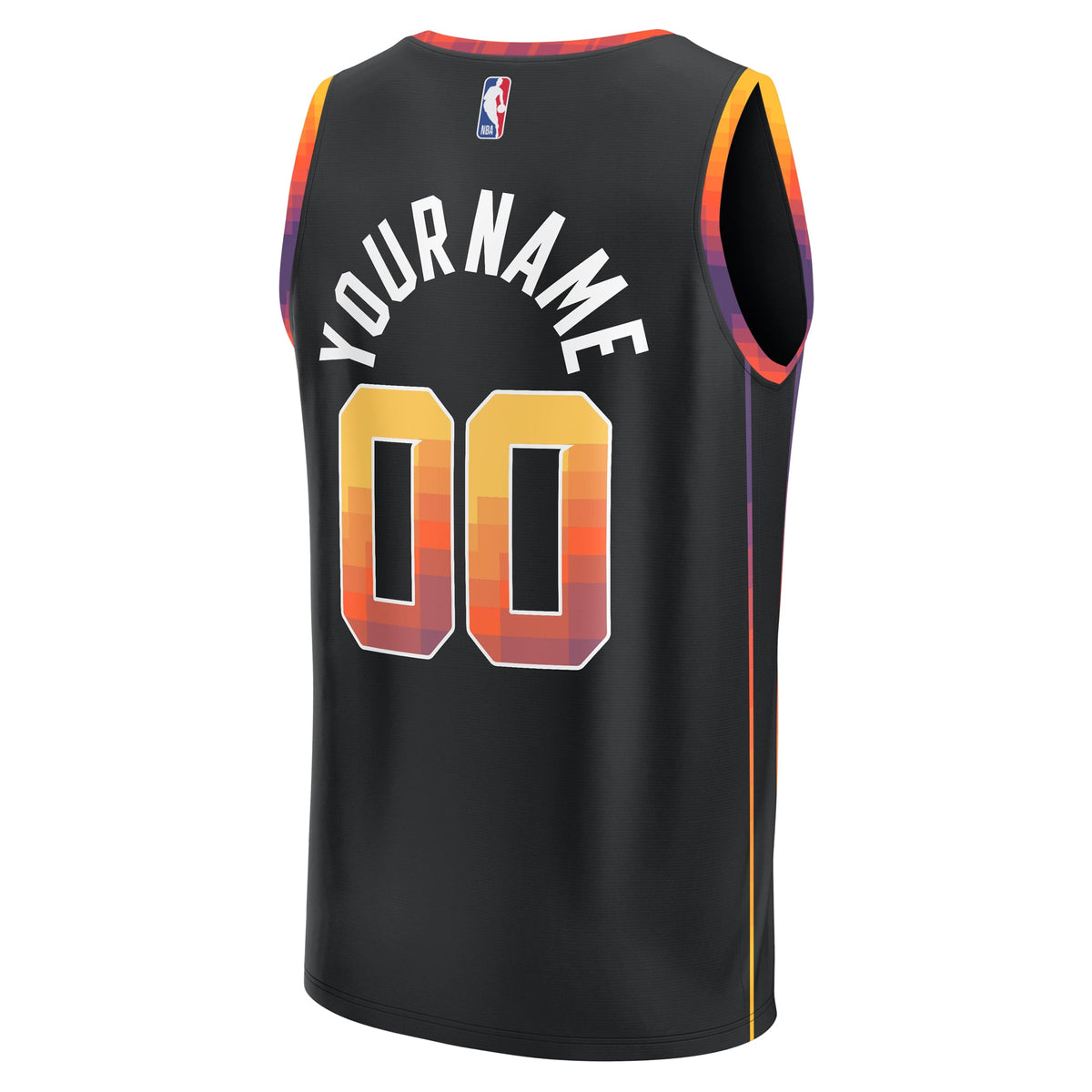Men's Phoenix Suns Fanatics Black Fast Break Custom Replica Jersey - Statement Edition