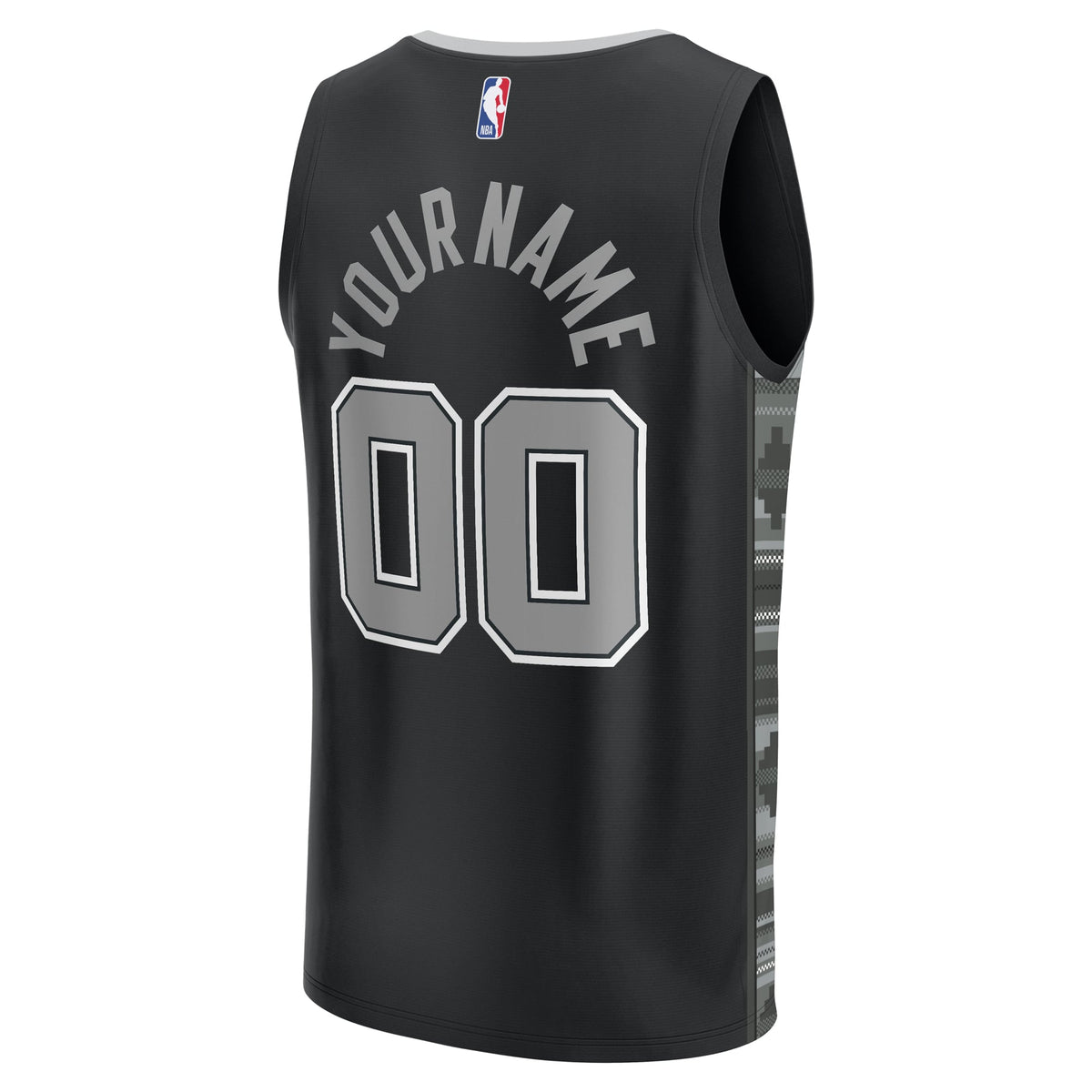 Men's San Antonio Spurs Fanatics Black Fast Break Custom Replica Jersey - Statement Edition