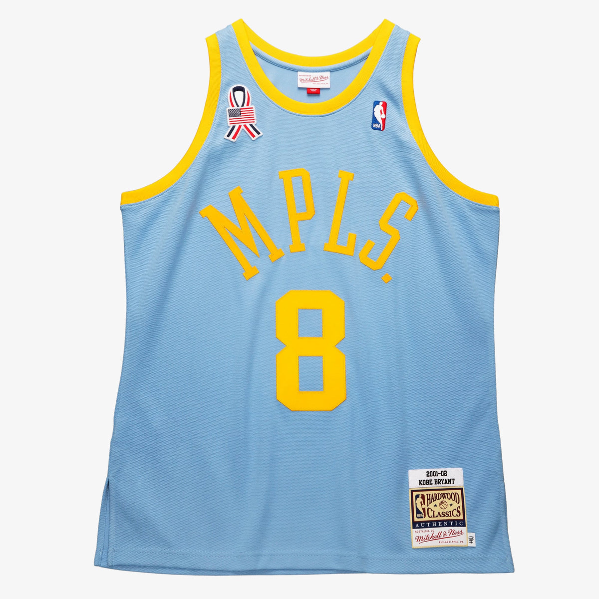 Men's Los Angeles Lakers Kobe Bryant Mitchell & Ness Powder Blue 2001/02 Hardwood Classics Authentic Player Jersey