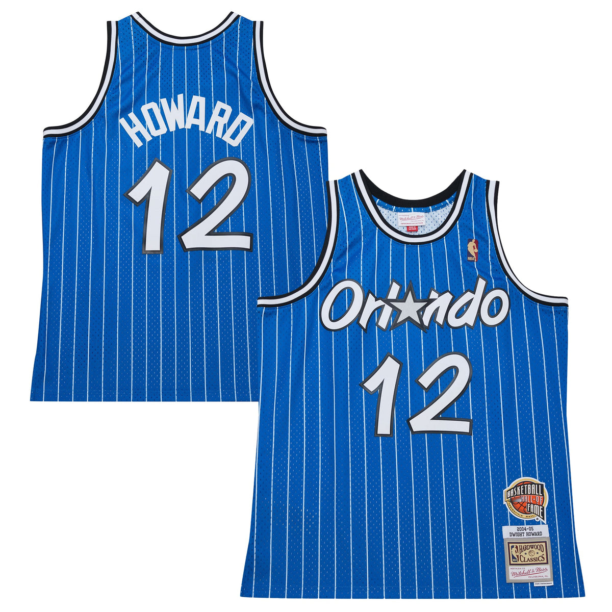 Men's Orlando Magic Dwight Howard Blue 2004/05 Hardwood Classics Hall of Fame Swingman Jersey
