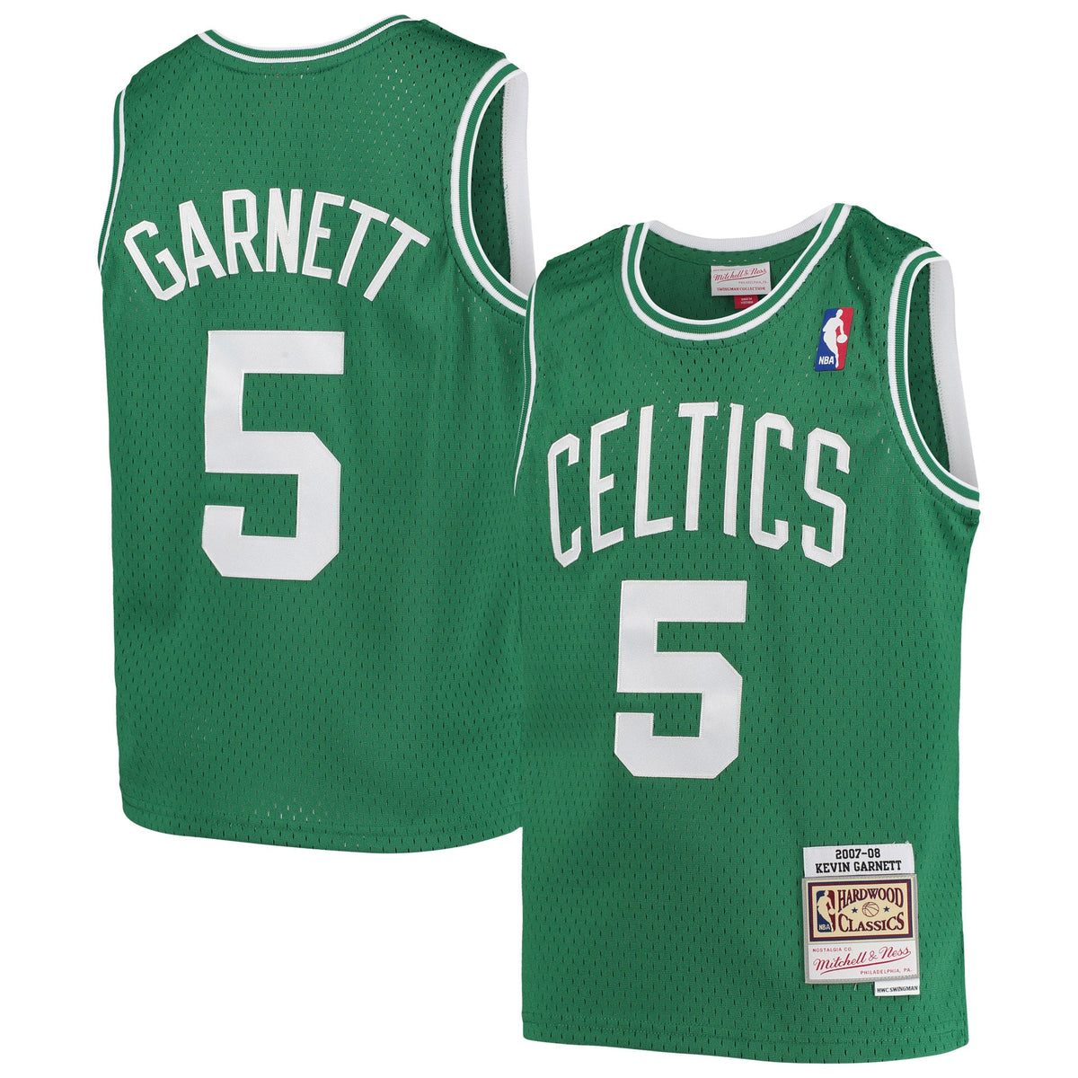Youth Boston Celtics Kevin Garnett Mitchell & Ness Kelly Green 2007/08 Hardwood Classics Swingman Jersey