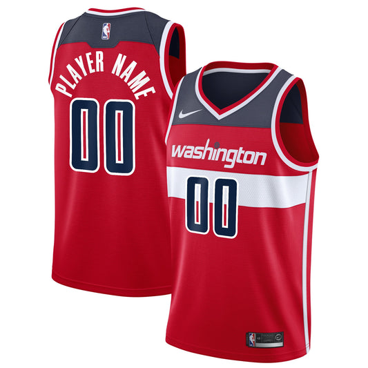 Men's Washington Wizards Nike Red 2020/21 Swingman Custom Jersey - Icon Edition