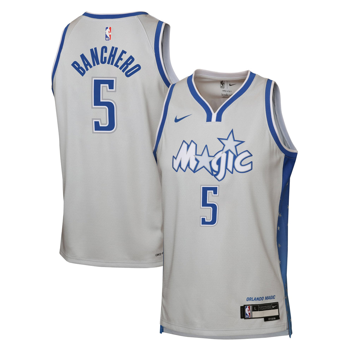 Youth Orlando Magic Paolo Banchero Nike Silver 2025/26 City Edition Swingman Jersey