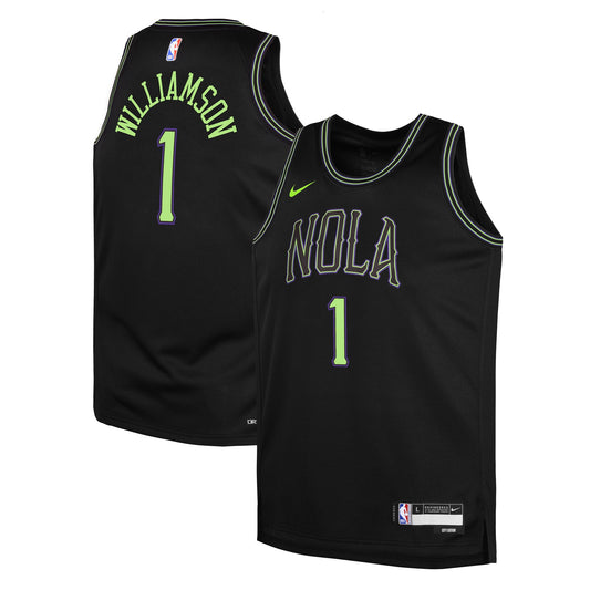 Youth New Orleans Pelicans Zion Williamson Nike Black 2025/26 City Edition Swingman Jersey