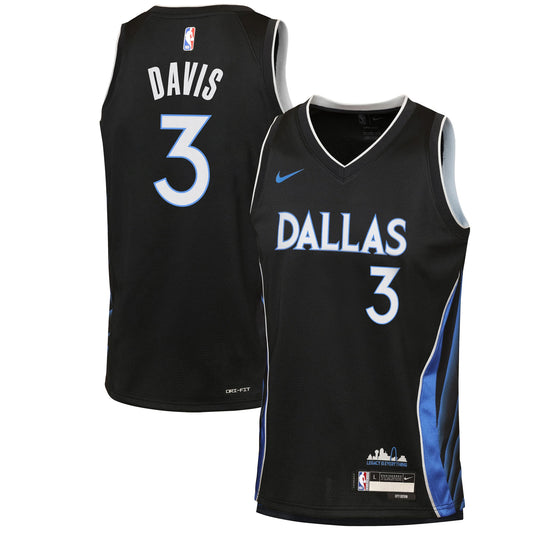 Youth Dallas Mavericks Anthony Davis Nike Black 2025/26 City Edition Swingman Jersey