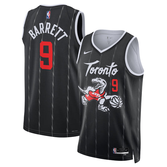 Unisex Toronto Raptors RJ Barrett Nike Black 2025/26 Swingman Jersey - City Edition
