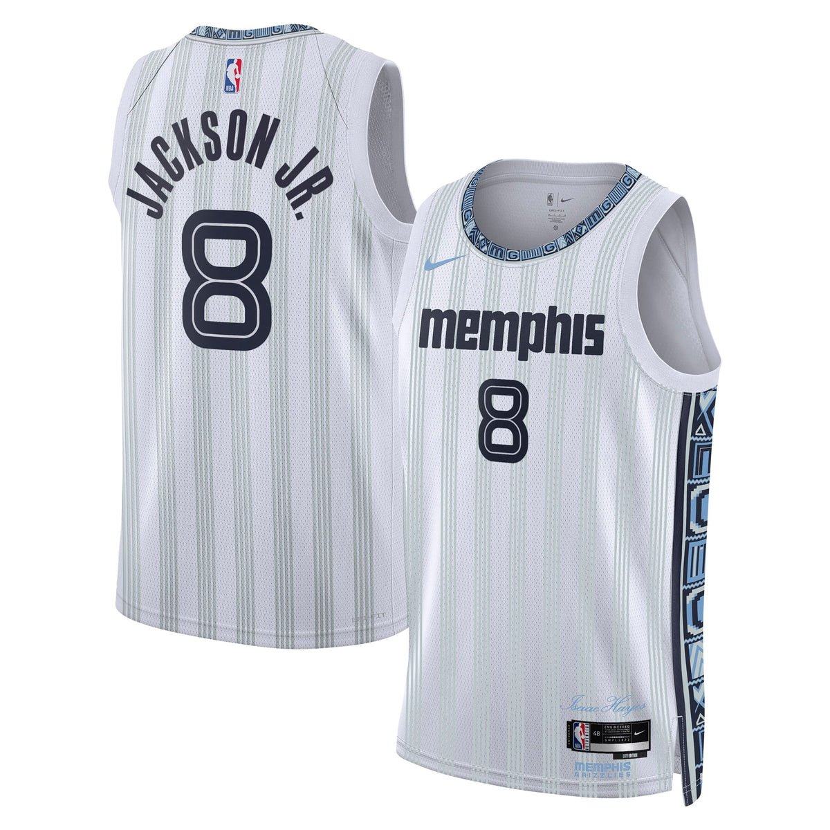 Unisex Memphis Grizzlies Jaren Jackson Jr. Nike White 2025/26 Swingman Jersey - City Edition