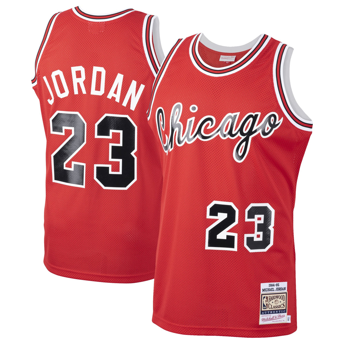 Men's Chicago Bulls Michael Jordan Mitchell & Ness Red 1984/85 Hardwood Classics Rookie Authentic Jersey