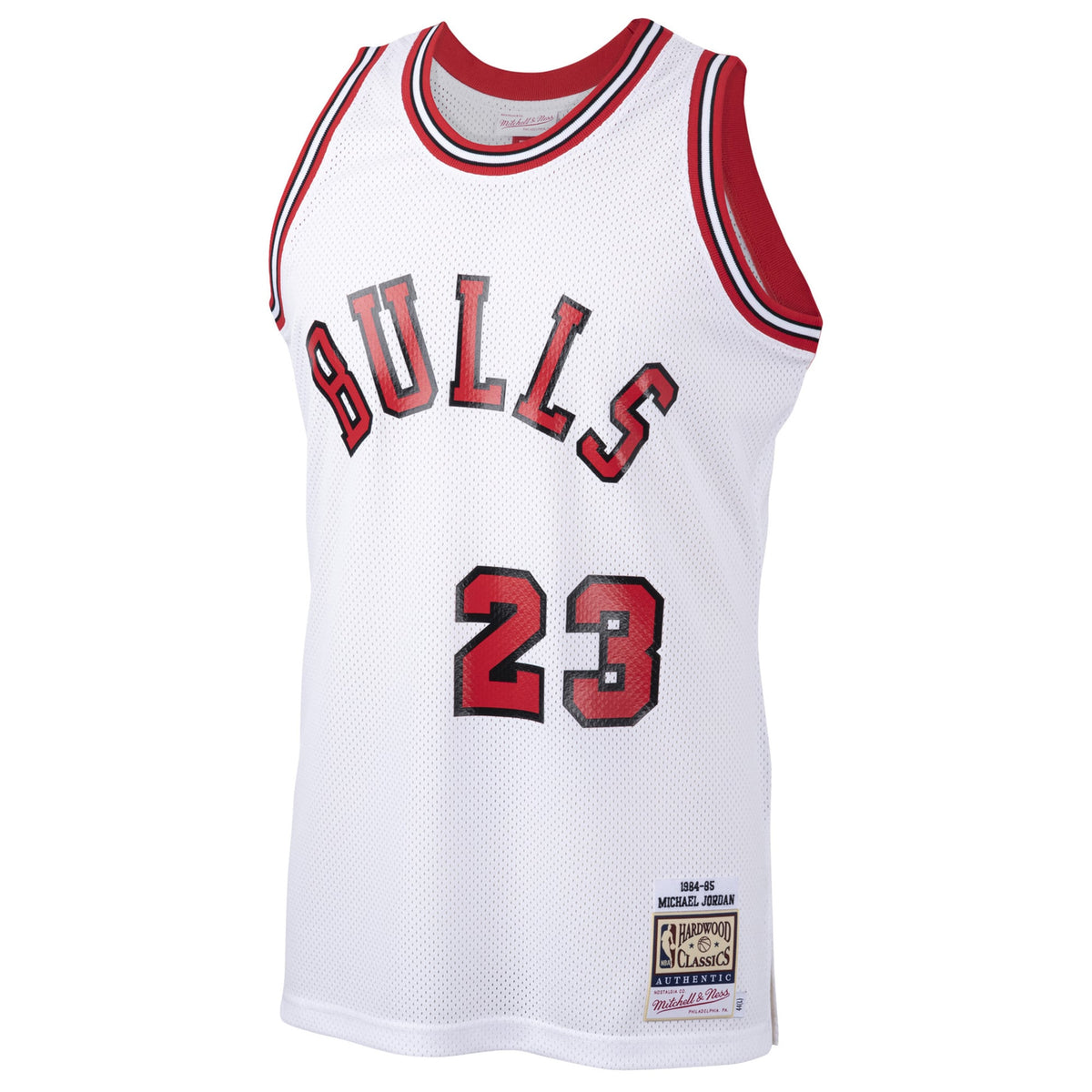 Men's Chicago Bulls Michael Jordan Mitchell & Ness White 1984/85 Hardwood Classics Rookie Authentic Jersey