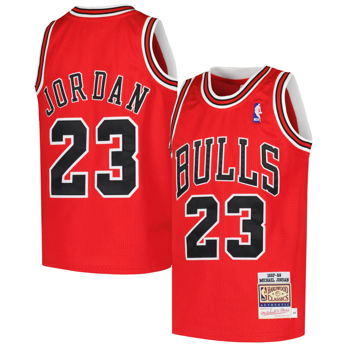 Youth Chicago Bulls Michael Jordan Mitchell & Ness Red Hardwood Classics 1997/98 Authentic Jersey