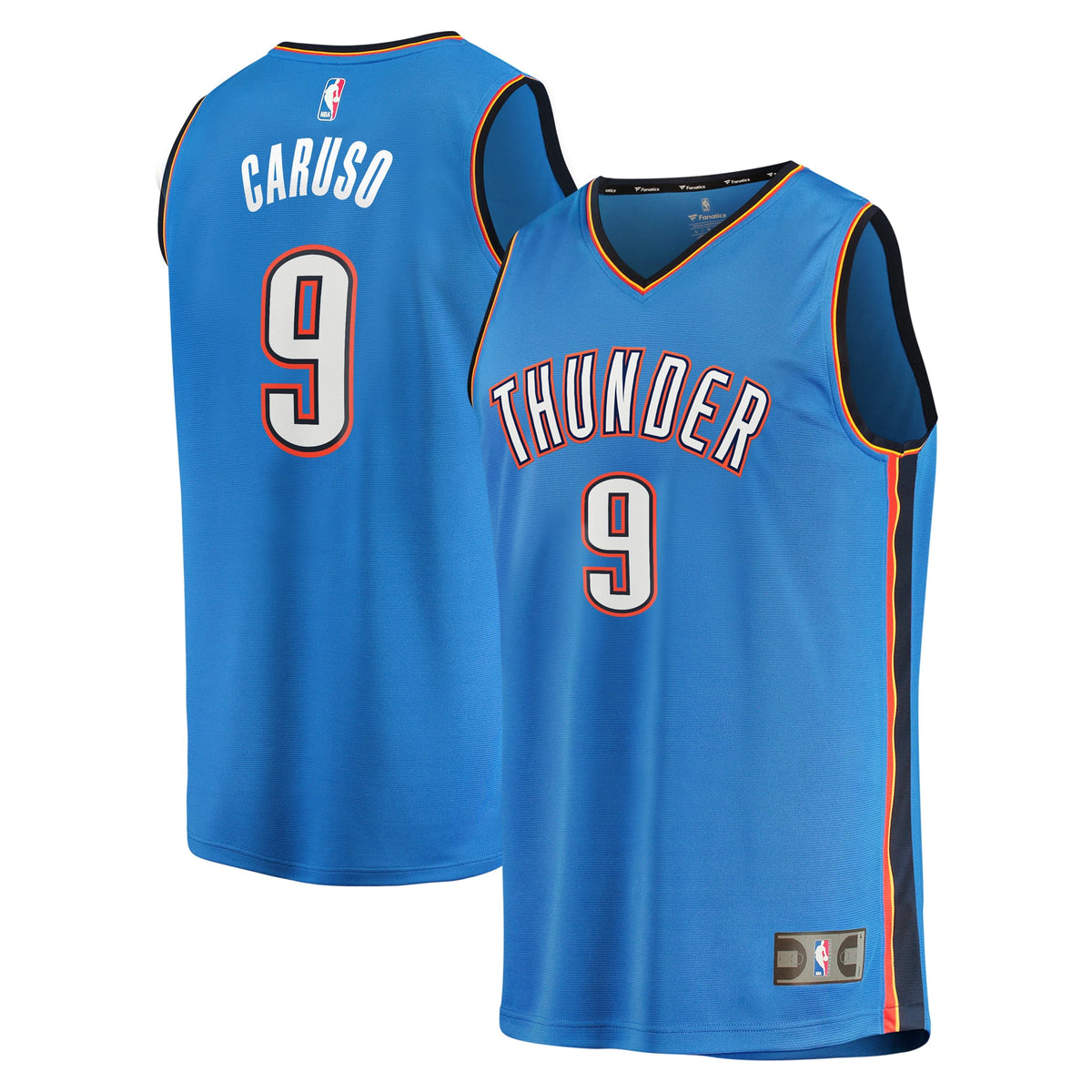 Men's Oklahoma City Thunder Alex Caruso Fanatics Blue Fast Break Replica Player Jersey - Icon Edition
