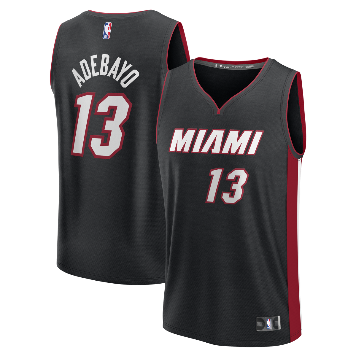 Men's Miami Heat Bam Adebayo Fanatics Black Fast Break Replica Jersey - Icon Edition