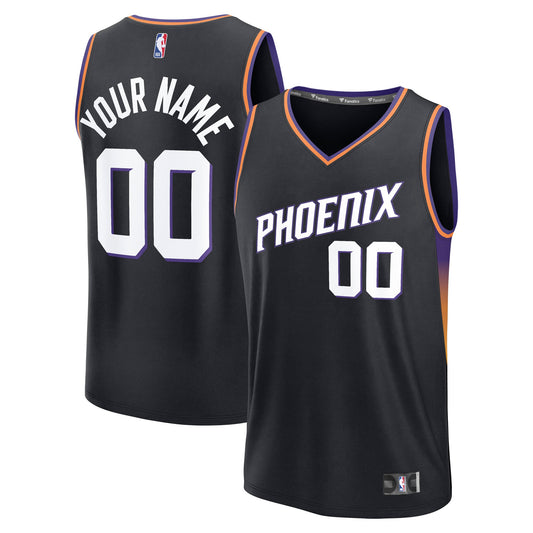 Men's Phoenix Suns  Fanatics Black Fast Break Custom Jersey - Icon Edition