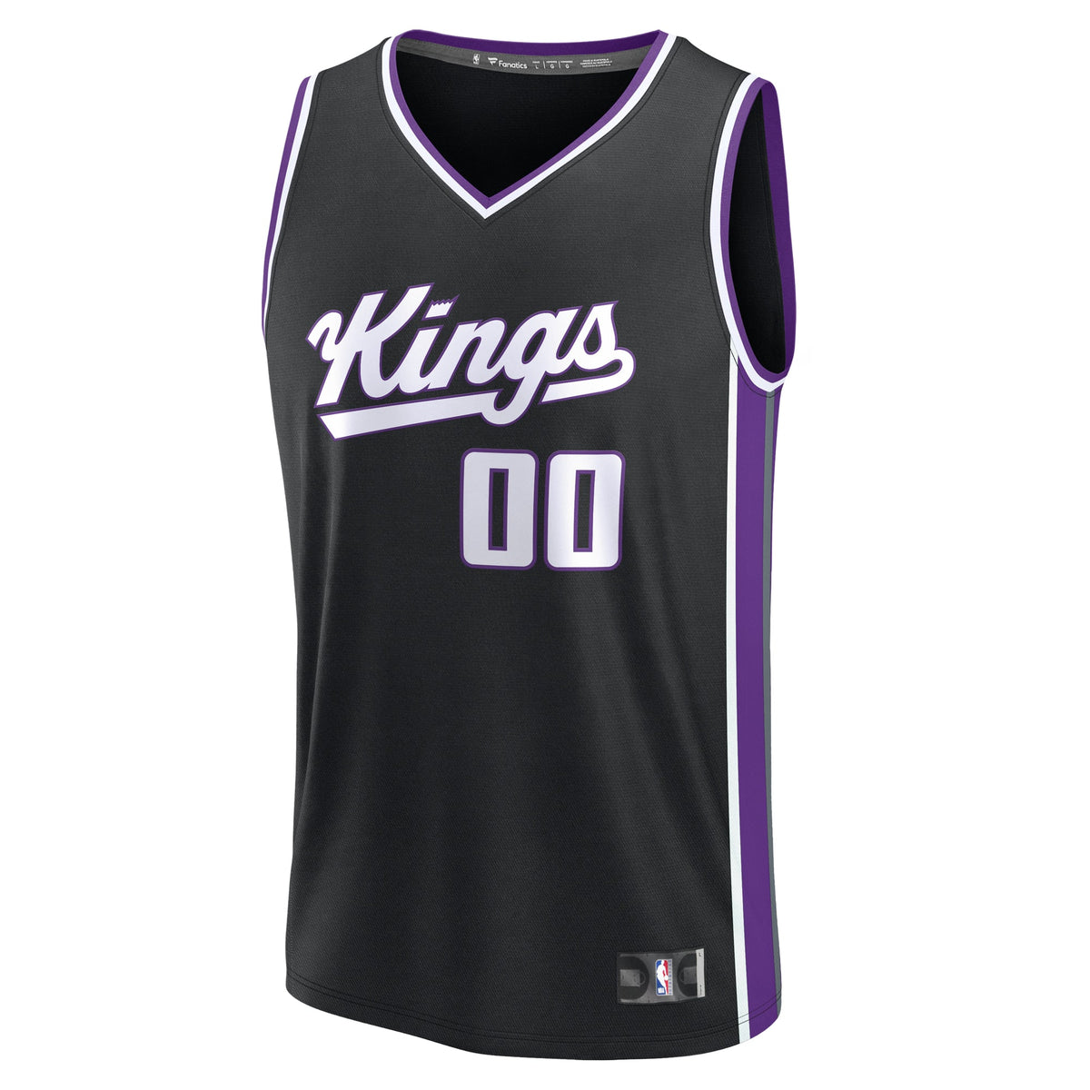 Men's Sacramento Kings Fanatics Black Fast Break Custom Jersey - Icon Edition