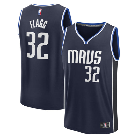 Men's Dallas Mavericks Cooper Flagg Fanatics Navy 2025 NBA Draft First Round Pick Fast Break Replica Jersey - Statement Editi