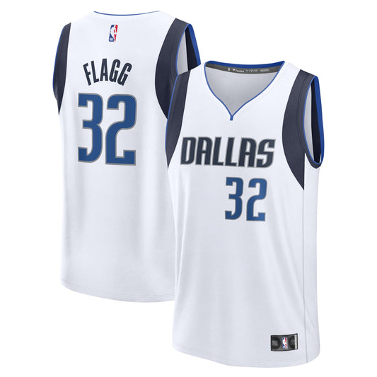 Men's Dallas Mavericks Cooper Flagg Fanatics White 2025 NBA Draft First Round Pick Fast Break Replica Jersey - Association Ed