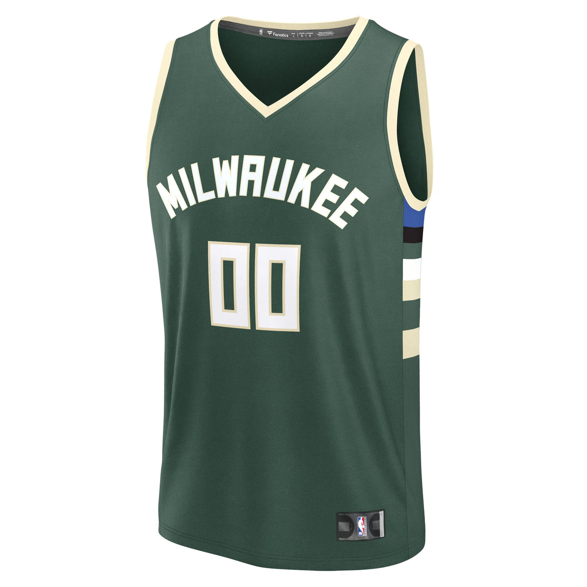 Men's Milwaukee Bucks Fanatics Green Fast Break Custom Jersey - Icon Edition