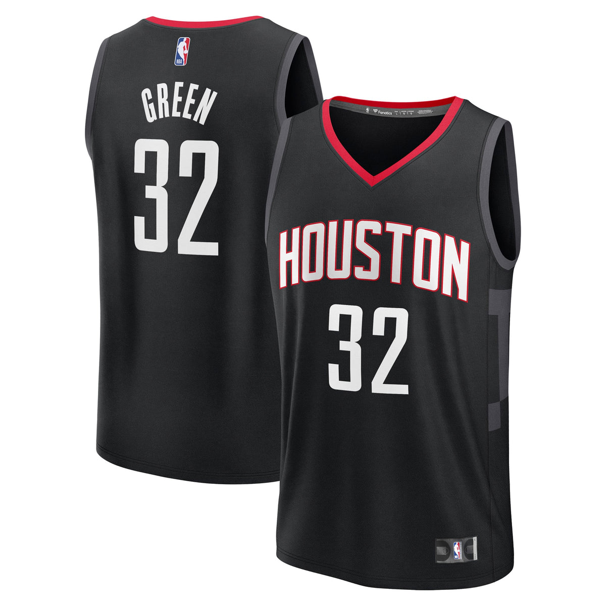 Men's Houston Rockets Jeff Green Fanatics Black Fast Break Replica Player Jersey - Statement Edition