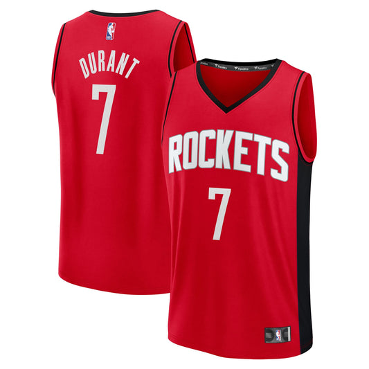 Men's Houston Rockets Kevin Durant Fanatics Red Fast Break Replica Player Jersey - Icon Edition