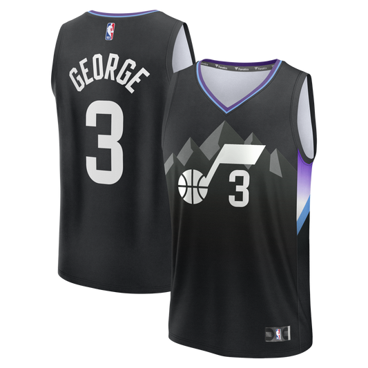 Men's Utah Jazz Keyonte George Fanatics Black Fast Break Replica Jersey - Statement Edition