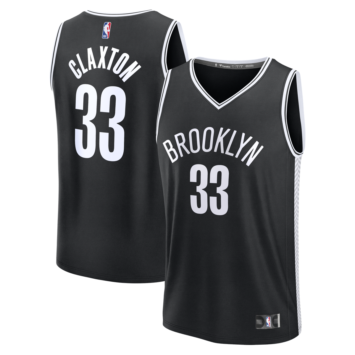 Men's Brooklyn Nets Nic Claxton Fanatics Black Fast Break Replica Jersey - Icon Edition