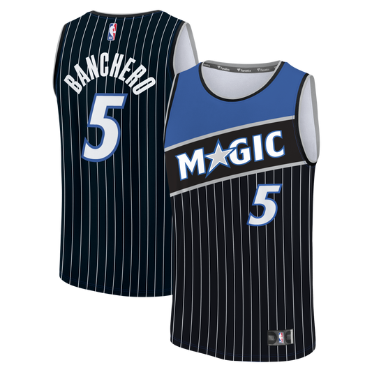 Men's Orlando Magic Paolo Banchero Fanatics Black Fast Break Jersey - Statement Edition