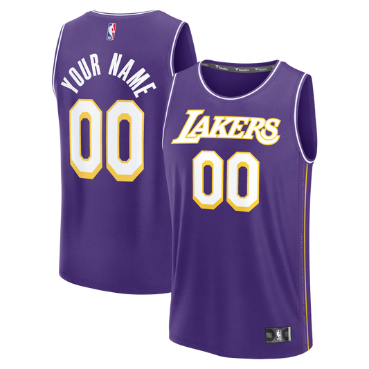 Men's Los Angeles Lakers  Fanatics Purple Fast Break Custom Jersey - Icon Edition