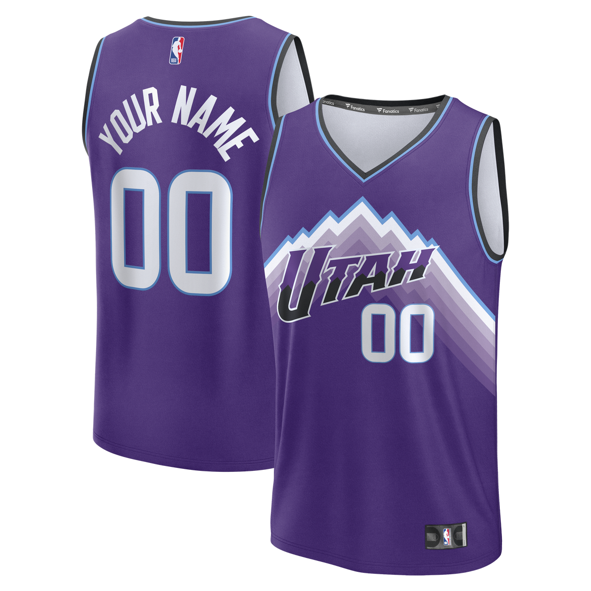 Men's Utah Jazz Fanatics Purple Fast Break Replica Custom Jersey - Icon Edition