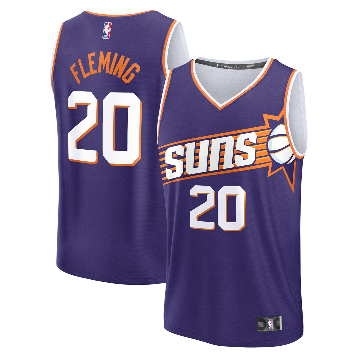 Men's Phoenix Suns Rasheer Fleming Fanatics Purple Fast Break Replica Jersey - Icon Edition