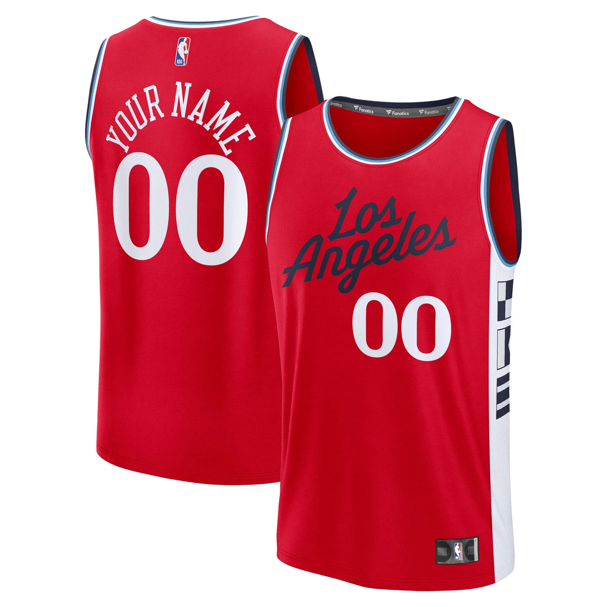 Men's LA Clippers Fanatics Red Fast Break Custom Jersey - Statement Edition