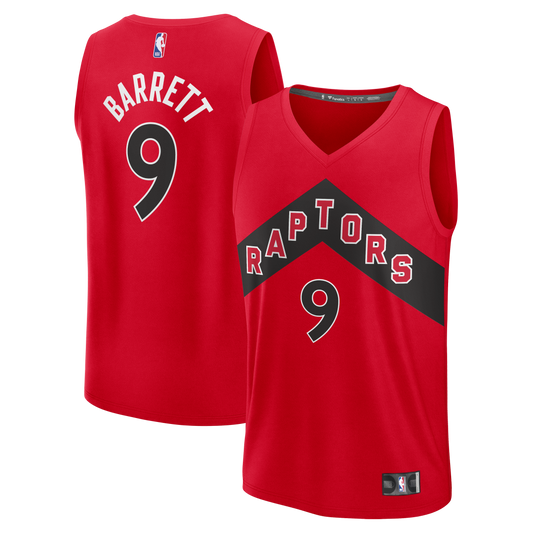 Men's Toronto Raptors RJ Barrett Fanatics Red Fast Break Jersey - Icon Edition