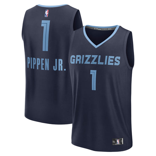 Men's Memphis Grizzlies Scotty Pippen Jr. Fanatics Navy Fast Break Replica Player Jersey - Icon Edition