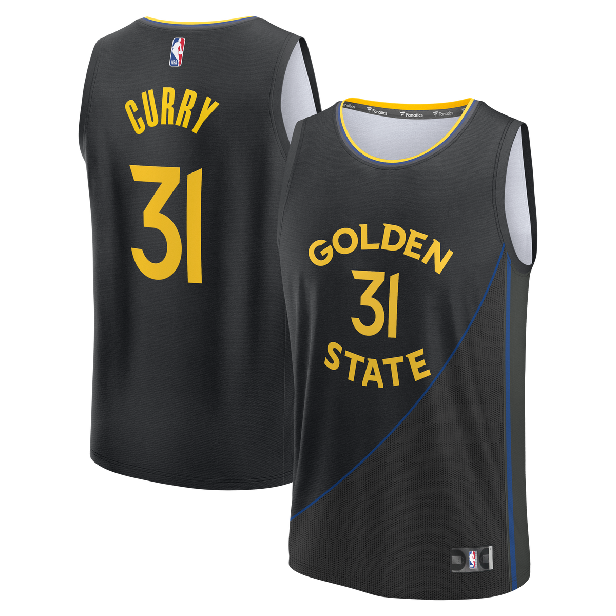 Men's Golden State Warriors Seth Curry Fanatics Black Fast Break Replica Player Jersey - Statement Edition