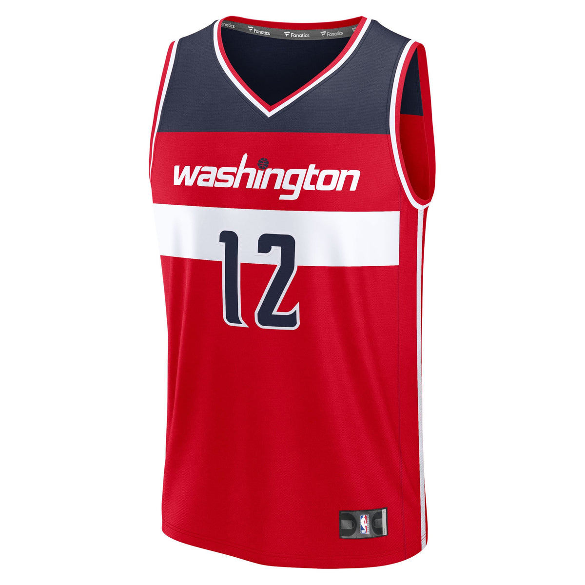 Men's Washington Wizards Tre Johnson III Fanatics Red 2025 NBA Draft First Round Pick Fast Break Replica Jersey - Icon Editio