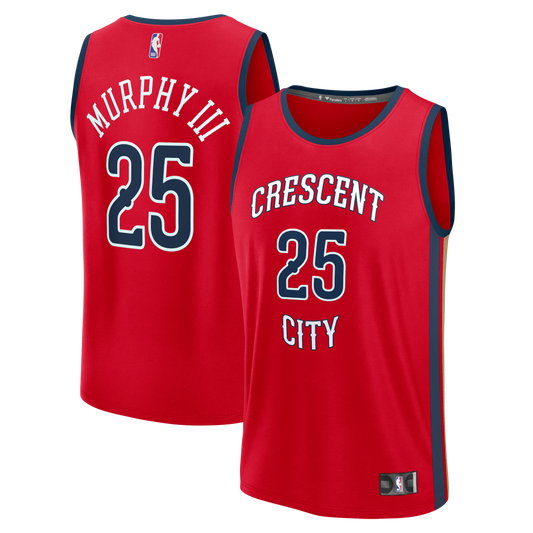 Men's New Orleans Pelicans Trey Murphy III Fanatics Red Fast Break Replica Player Jersey - Statement Edition