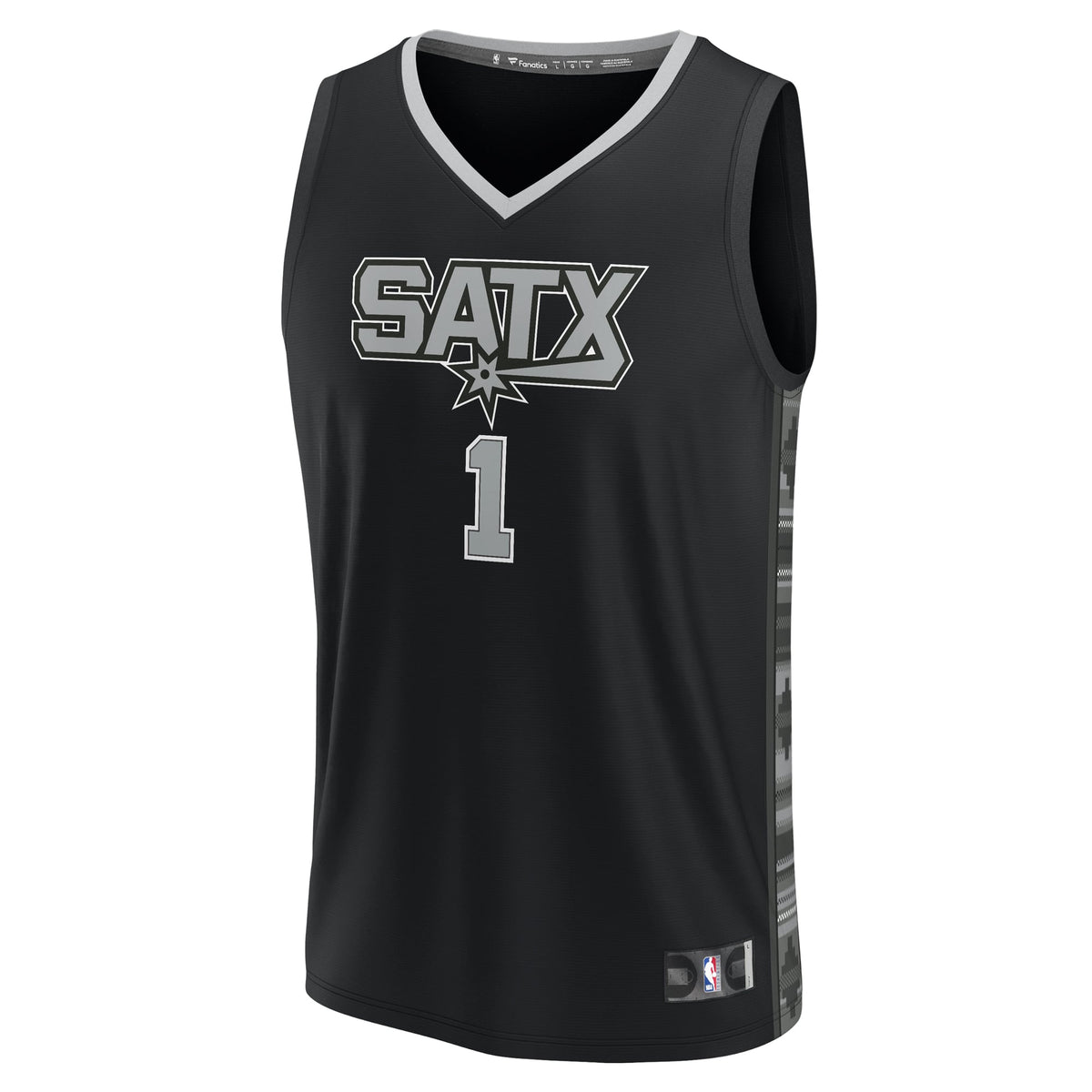 Men's San Antonio Spurs Victor Wembanyama Fanatics Black Fast Break Replica Player Jersey - Statement Edition