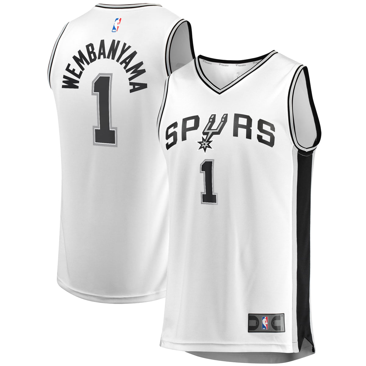 Men's San Antonio Spurs Victor Wembanyama Fanatics White Fast Break Replica Player Jersey - Association Edition
