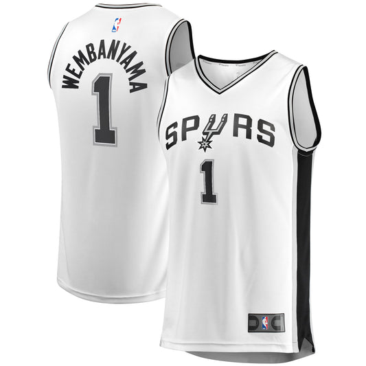 Men's San Antonio Spurs Victor Wembanyama Fanatics White Fast Break Replica Player Jersey - Association Edition