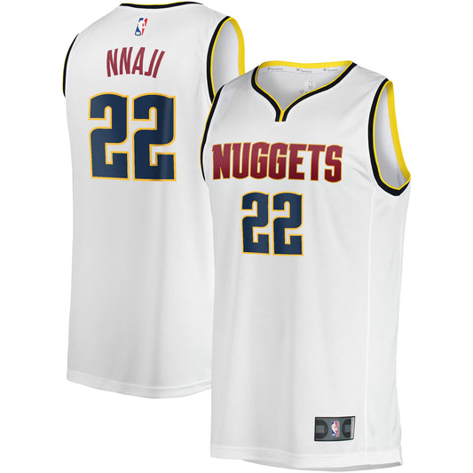Men's Denver Nuggets Zeke Nnaji Fanatics White Fast Break Player Jersey - Association Edition