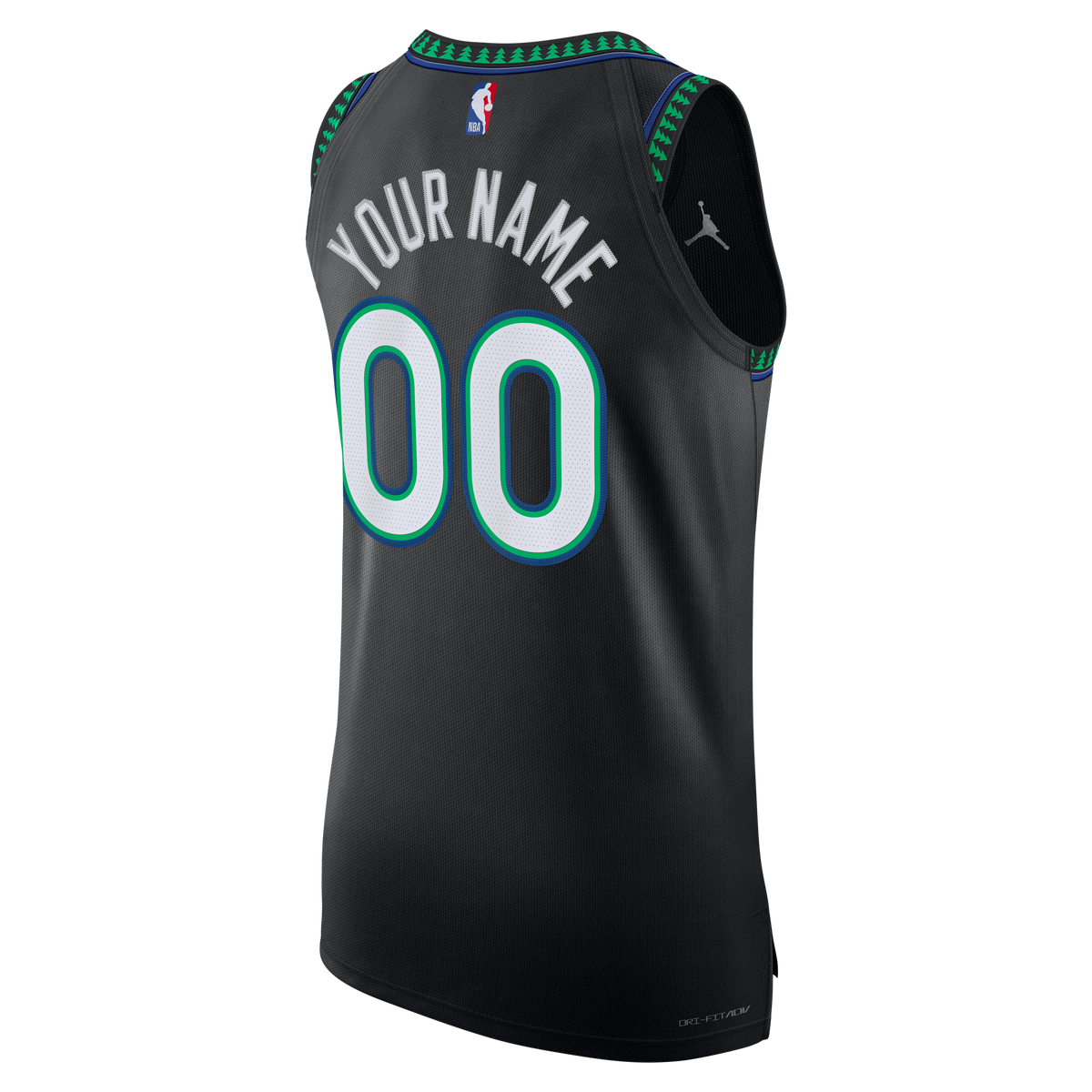 Men's Minnesota Timberwolves  Jordan Brand Black Authentic Custom Jersey - Statement Edition
