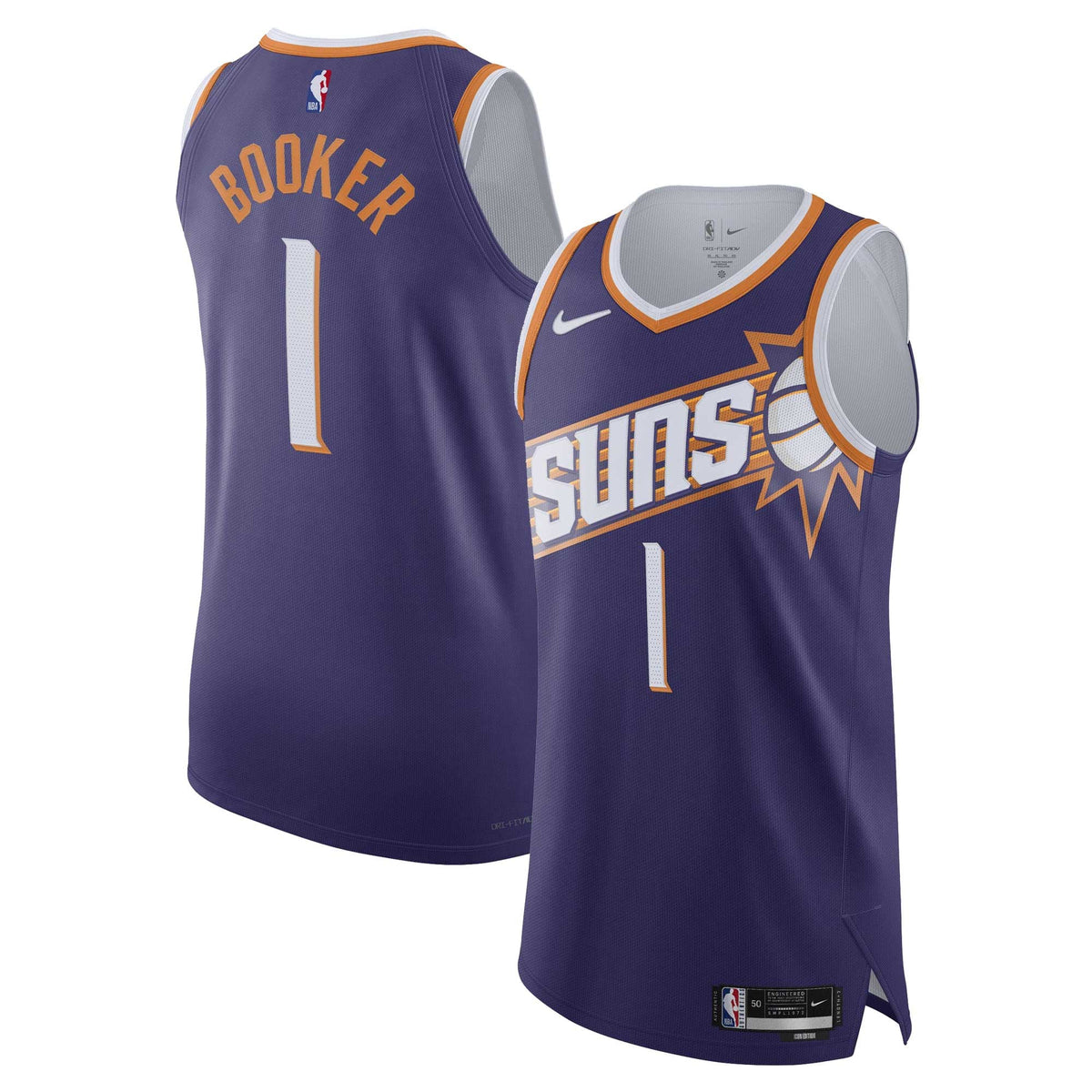 Men's Phoenix Suns Devin Booker Nike Purple Authentic Jersey - Icon Edition