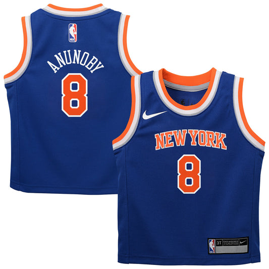 Preschool New York Knicks OG Anunoby Nike Blue Swingman Swingman Jersey - Icon Edition