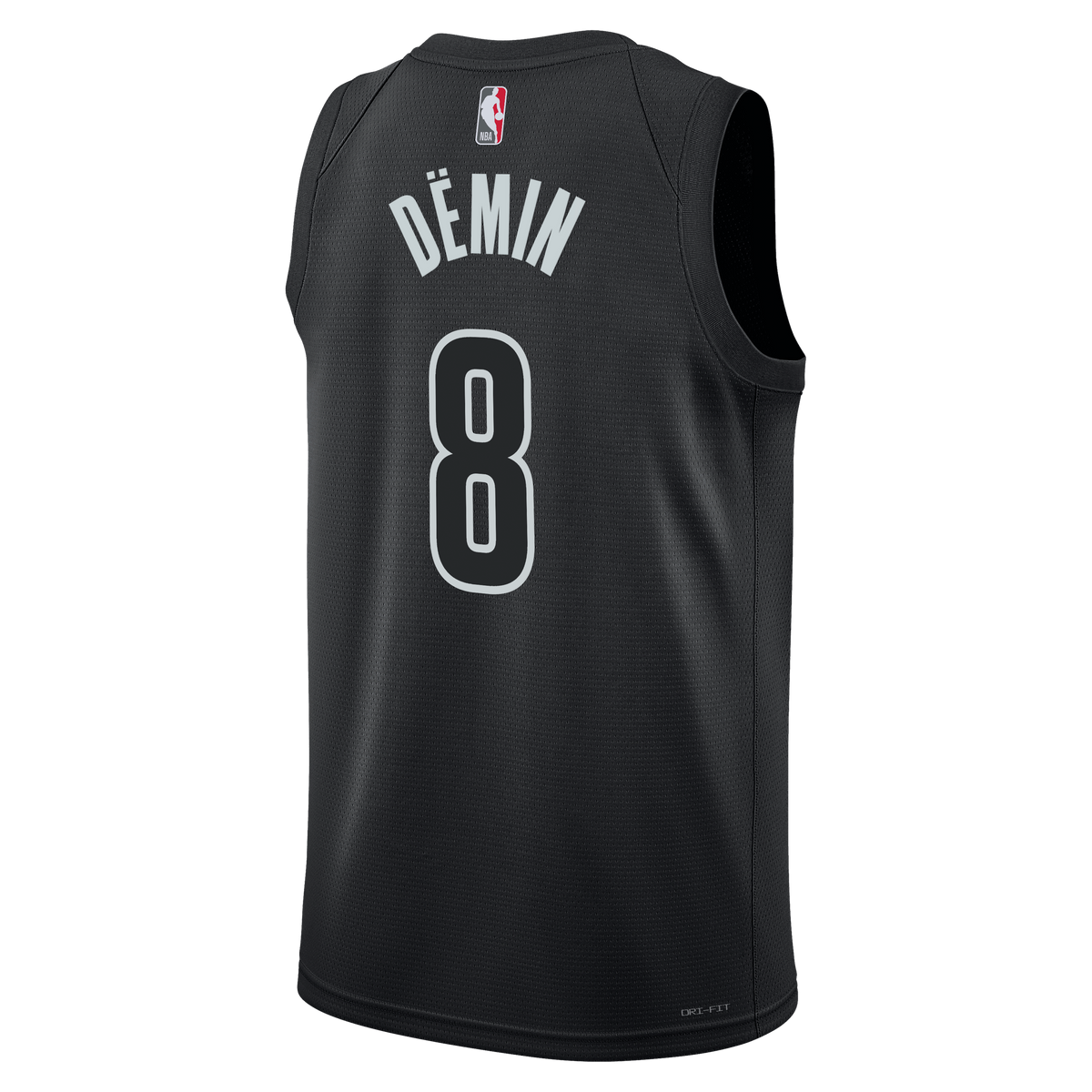 Unisex Brooklyn Nets Egor Dëmin Jordan Brand Black  Swingman Jersey - Statement Edition