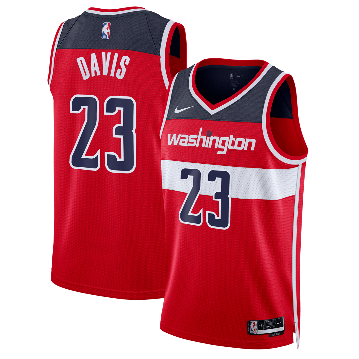 Unisex Washington Wizards Anthony Davis Nike Red Swingman Jersey - Icon Edition