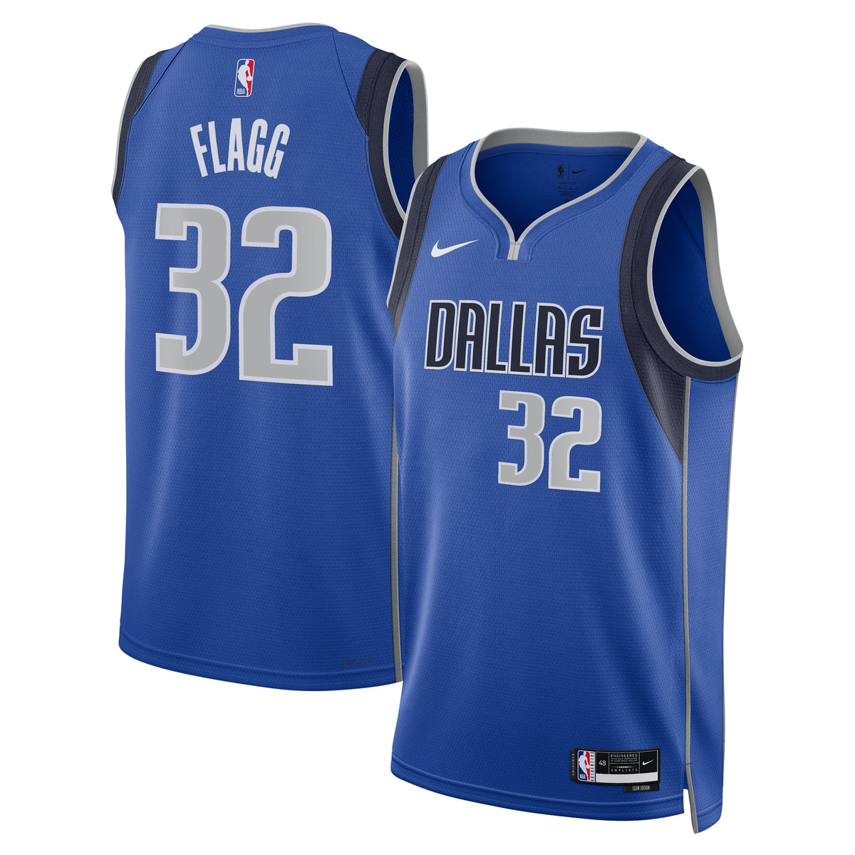 Unisex Dallas Mavericks Cooper Flagg Nike Blue 2025 NBA Draft First Round Pick Swingman Jersey - Icon Edition