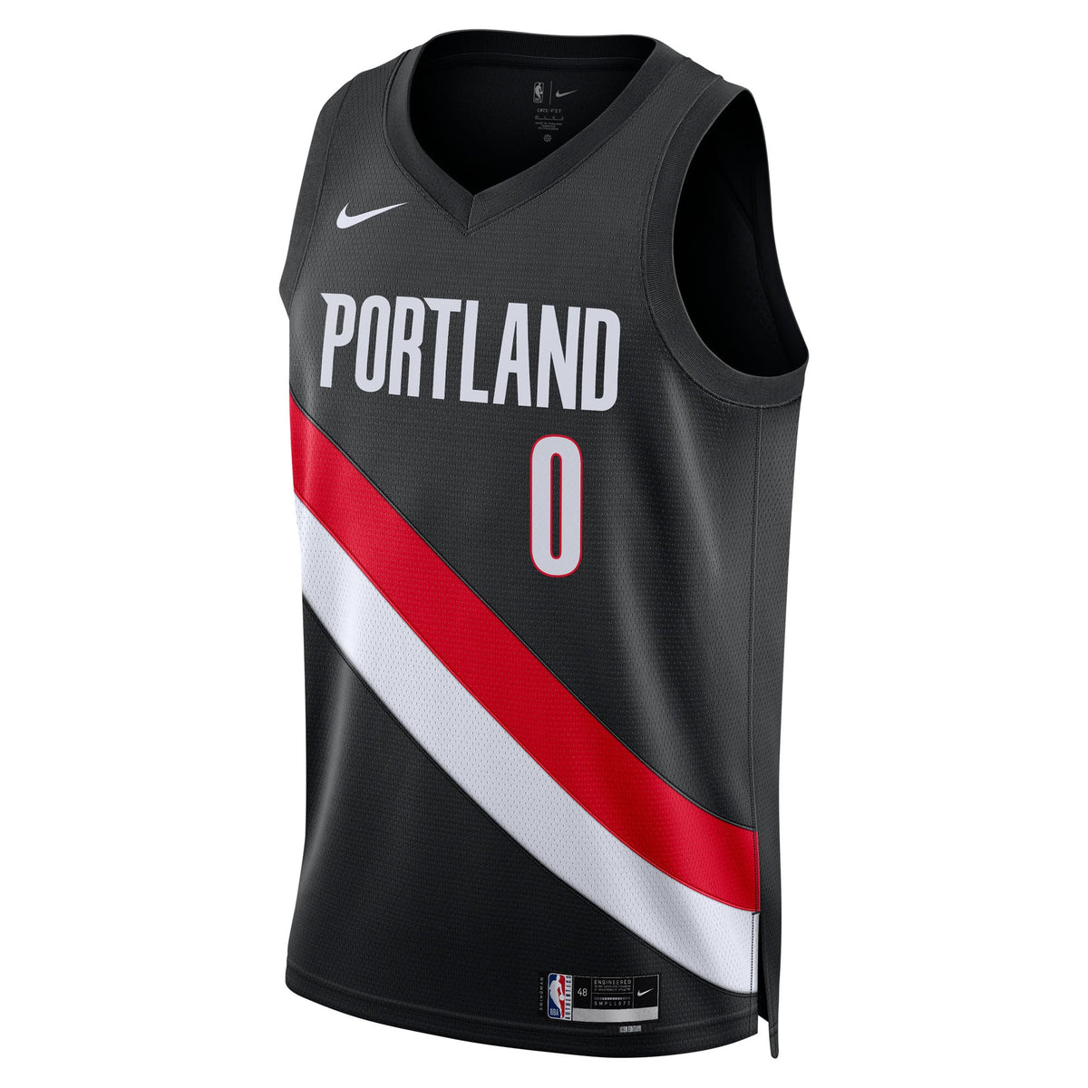 Unisex Portland Trail Blazers Damian Lillard Nike Black Swingman Jersey - Icon Edition