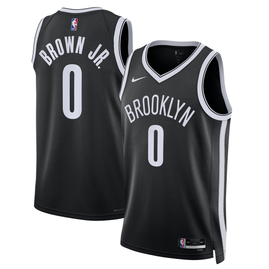 Unisex Brooklyn Nets Mikel Brown Jr. Nike Black Swingman Jersey - Icon Edition