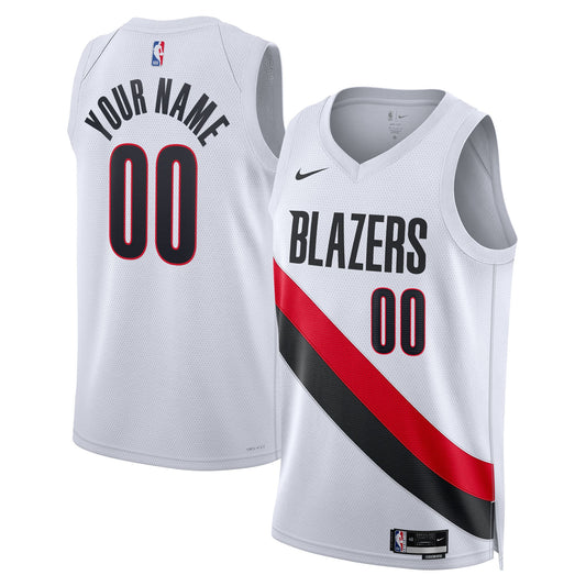 Unisex Portland Trail Blazers Nike White Swingman Custom Jersey - Association Edition