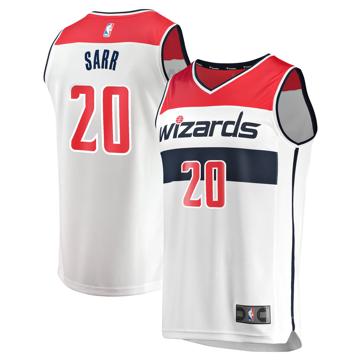 Youth Washington Wizards Alexandre Sarr Fanatics White Fast Break Replica Player Jersey - Association Edition