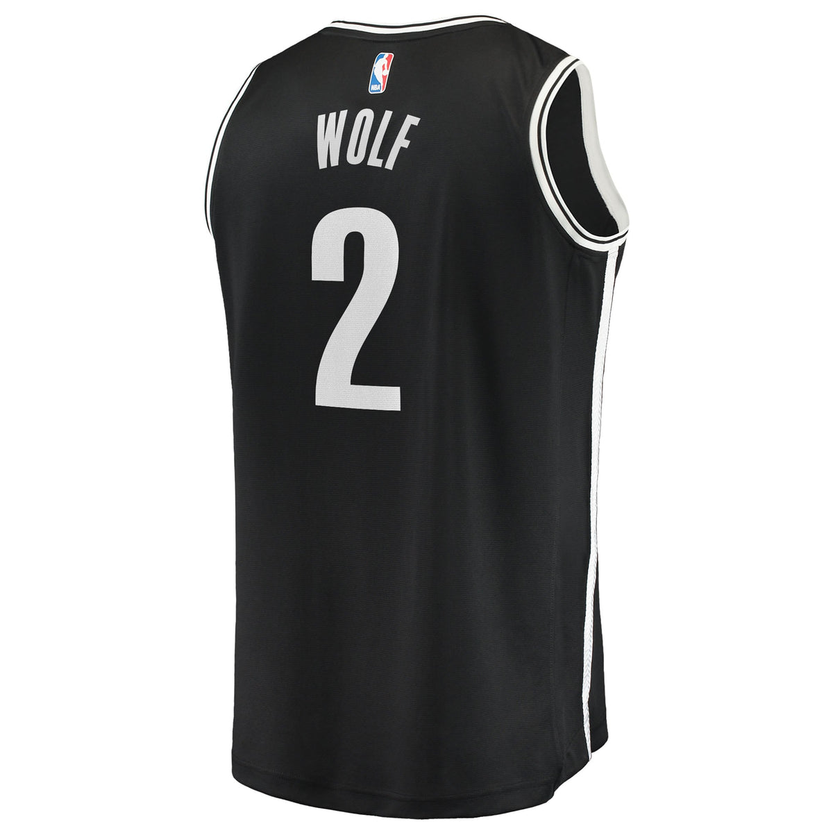 Youth Brooklyn Nets Daniel Wolf Fanatics Black Fast Break Replica Jersey - Icon Edition